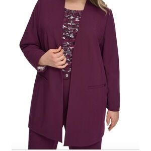 Calvin Klein Plus Womens Topper Business Open-Front Blazer 18W NWT